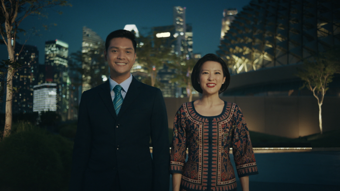 Singapore Airlines cabin crew in the new in-flight safety video